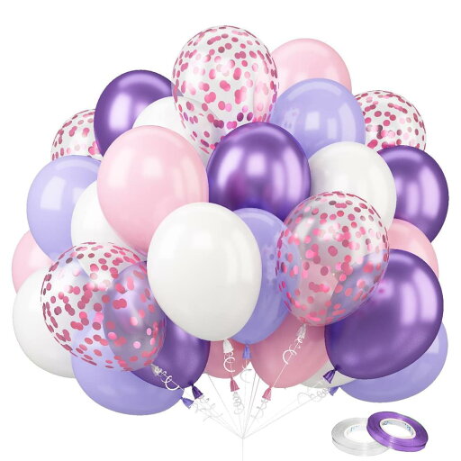 バルーン 風船 60個 パープル ピンク ホワイト 10インチ ゴム風船 豪華セット 誕生日 飾り付け ラテックス風船 紙吹雪風船 メタリック風船 バースデーパーティー 結婚式 記念日 イベント バルーンブーケ お祝い 飾り デコレーション 桃色 紫 バルーン 風船 60個 パープル ピンク ホワイト 10インチ ゴム風船 豪華セット 誕生日 飾り付け ラテックス風船 紙吹雪風船 メタリック風船 バースデーパーティー 結婚式 記念日 イベント バルーンブーケ お祝い 飾り デコレーション 桃色 紫