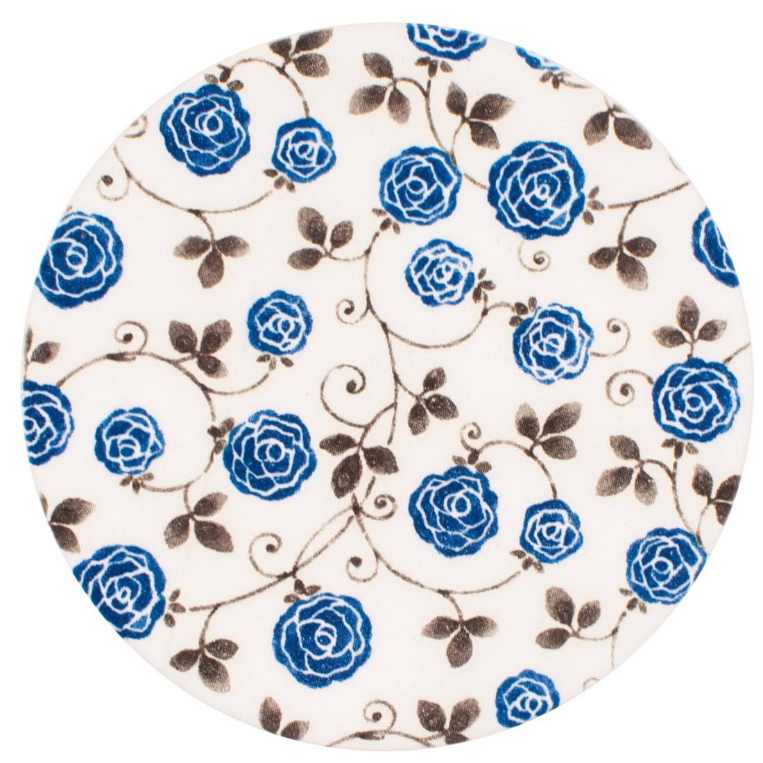 美濃焼 「 スウセラ 」 吸水 コースター セラミック 直径約10cm ブルー おしゃれ 陶器 日本製 458-0773