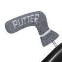 Scott Edward ニットゴルフパターヘッドカバー 1枚パック ブレードパターにフィット (Grey)(4)