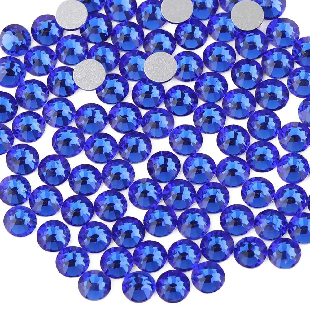 Beadsland(ビーズランド)1440ピースフラットバック ラインストーンネイルアート クラフト用 ノン・ホットフィックス、サファイア、SS12、3.0-3.2mm