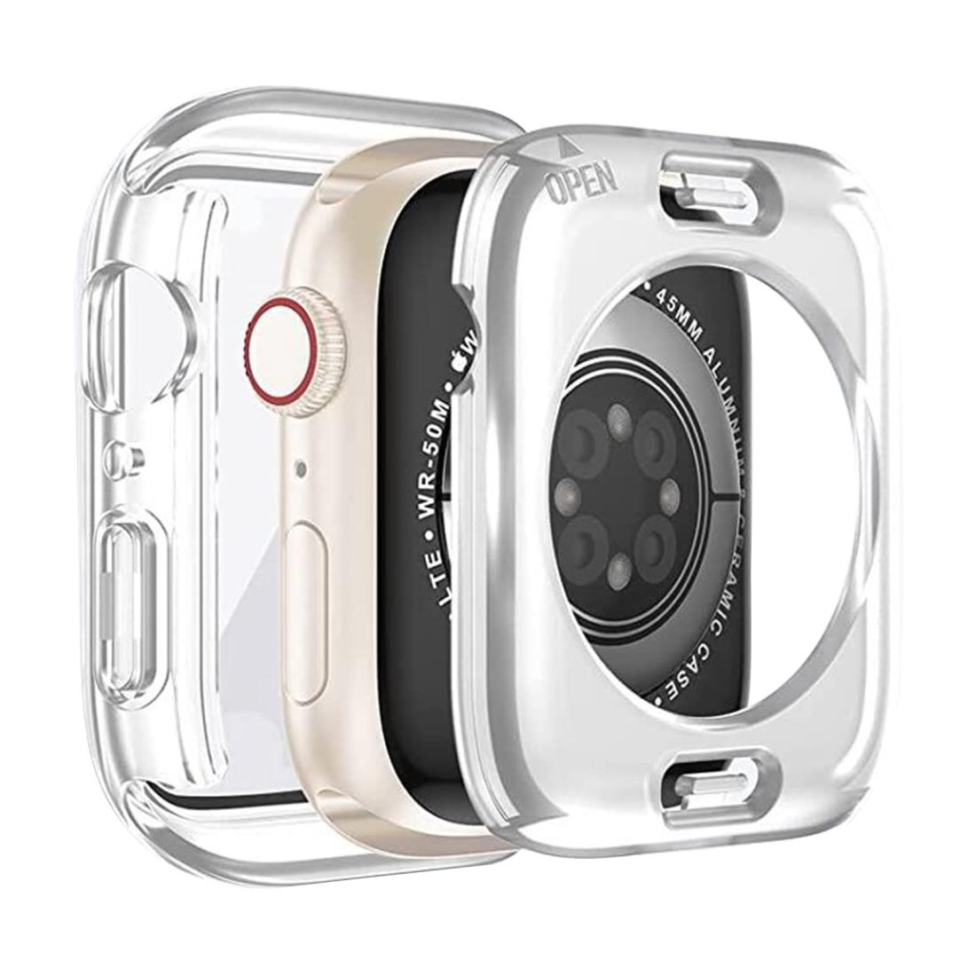 【2024改良ケース】YUGYUG 対応 アッ プルウォッチ10 カバー 42mm Apple Watch 10 ケース 42mm PC素材 IP68 防水ケース 360ど度 Apple Watch ケース ガラスフィルム 一体型 日本旭硝子材 二重構造 Apple Watch カバー 全面保護 強化ガラス キズ防止(42mm,クリア)
