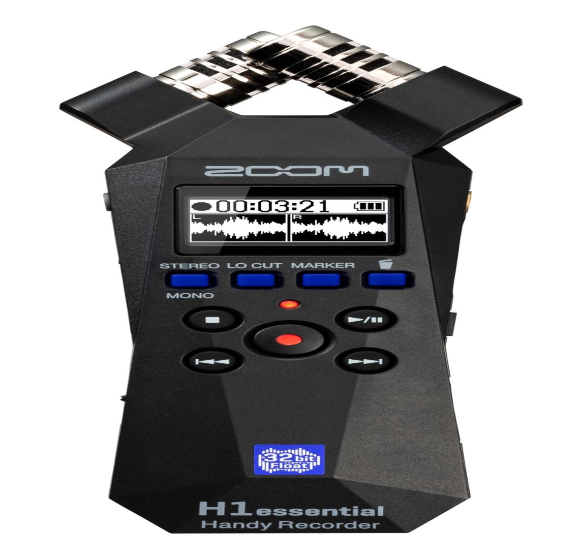 ZOOM ズーム H1essential ハンディレコーダー ブラック 黒 32bitフロート 小型 ポッドキャスト 楽器演奏 ASMR インタビュー USBマイク アクセシビリティ機能