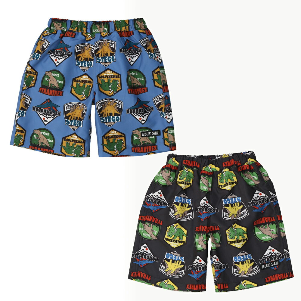 訳ありセール ダイナソー 水着 恐竜 ワッペン柄 サーフパンツ UPF50+ 男の子 プール 海 水泳 スイミング 子供用 キッズ スイムパンツ 海水パンツ 海...