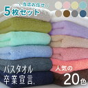 【2点以上最大P10倍!要エントリー11日1:59迄】 【色は当店お任せ】5枚セット アソート バスタオル 卒業宣言 ビッグフェイス ミニ バスタオル 小さめ ...