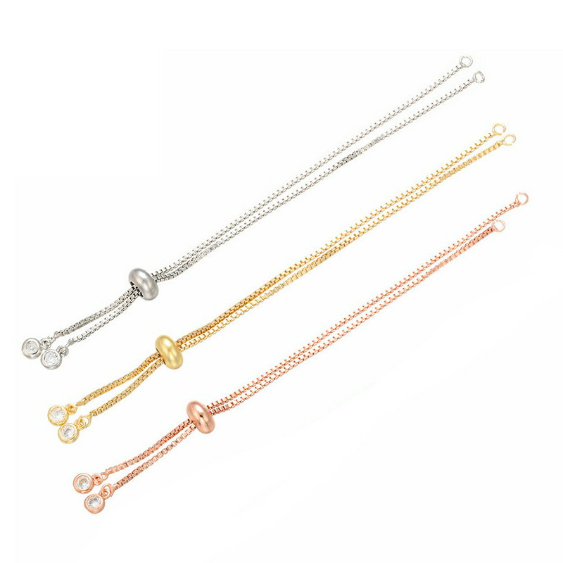 DIY スライドチェーン ブレスレット サイズ調整 ブレス パーツ アクセサリー チェーンブレスレット デイリー シンプル レディース おしゃれ