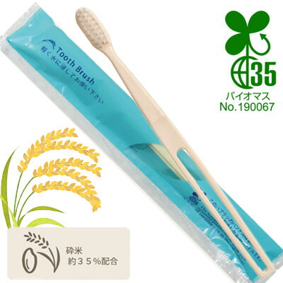 お米から作るエコなハブラシ　お米35%　インスタントハブラシ 　1本当り12.63円税込～