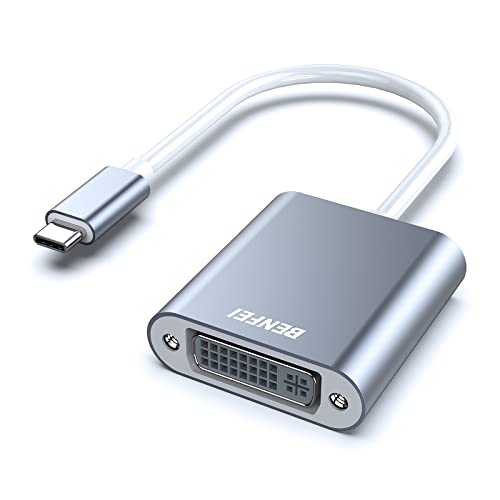 BENFEI USB-C-DVIアダプター、Thunderbolt 3/4（USB Type C）-DVI-Dアダプター、HD 1080P タイプc DVI 変換アダプター iPhone 15 Pro/Max, MacBook Pro/Air 2023, iPad Pro, iMac, S23, XPS 17 などに対応…