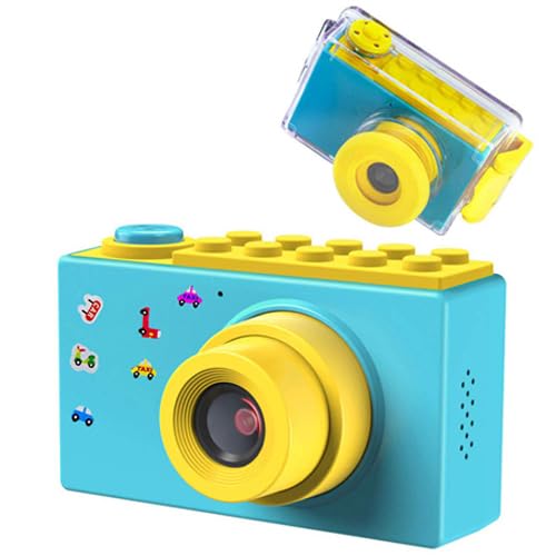 BlueFire 子供用カメラ キッズカメラ 防水 録画機能デジタルカメラ 10メートル防水機能付き フルHD 1080P 800万画素 2インチスクリーントイカメラ 人気 日本語適用 年齢制限6+(ブルー)