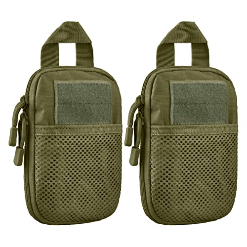 Azarxis モールポーチ Molle ポーチ EDCポーチ ミニ 小型 工具入れ ユーティリティポーチ ベルクロ モール システム タクティカル サバゲ― ミリタリー 登山 探検 お釣り アウトドア