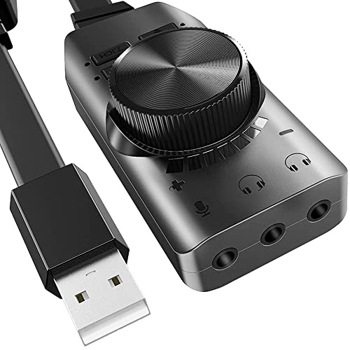 BENGOO TEhJ[h Ot USB I[fBI ϊA_v^ 3.5mm ~j WbN wbhzE}CN[q PS4,MacBook,Mac Mini,iMac,Windows PCȂǂɑΉhCo[sv