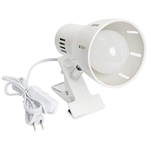 Dotoy クリップライト led E26 led 電球付き 60w形相当 800lm 9W 昼光色 広配光 中間スイッチ付き 350°回転 読書 仕事 屋内用ライト ホワイト