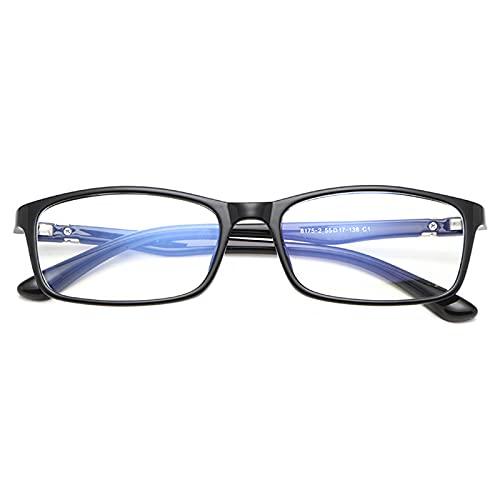 [DOLLGER] 伊達メガネ ブルーライトカットメガネ 度なし 超軽量16g メンズ レディース ウェリントン型 ブラック