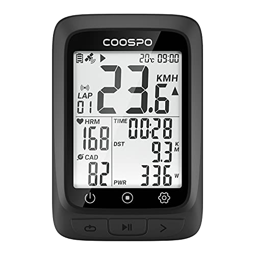 COOSPO サイクルコンピュータ GPS サイコン サイクリングコンピュータ 無線 ワイヤレス 自転車スピード..