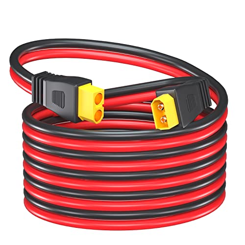 Cleqee XT60オス-メスコネクター 12AWG 3m 延長ケーブル ラジコンバッテリー、バッテリーパック、ソーラー発電機、ポータブルパワーステーション、ソーラーパネル用 1