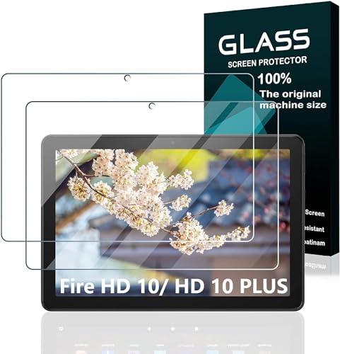 Eguoer【2枚セット 日本旭硝子 】 for Fire HD10 / HD 10 Plus 2021 ガラスフィルム 11世代 タブレット..
