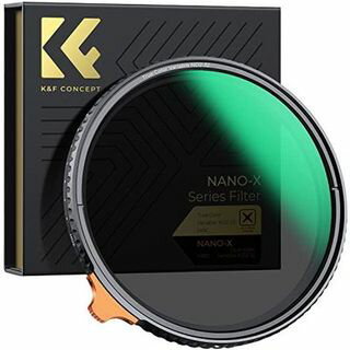 【2023新型】K F Concept 67mm 可変NDフィルター ND2-ND32 TRUE COLOR 黄色被り解消可能 両面28層コーティング 光学ガラス 撥水撥油キズ防止 フィルターケース付き （NANO-Xシリーズ）