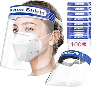 [HUOFU] ե 10 50100 ե ɻ face shield Ʃ  ۤ ʴк ɿ ɺ ʰɸ ޤߤ ݸ Ⱦ  ܵ  ڥɤ 𴢤  Ω (100祻å)