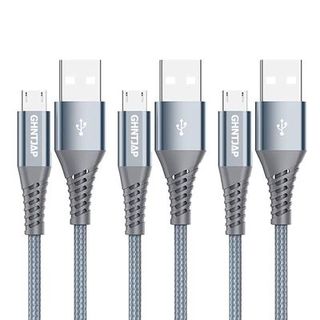 GHNTJAP マイクロ USB ケーブル 【1M/3本セット】 Micro USB ケーブル QC3.0/2.0対応 高速充電 USB2.0高速データ転送 Android充電ケーブル アンドロイド充電コード Xperia、Galaxy、Nexus、ASUS、Kindle、Android多機種スマホ対応