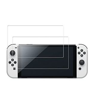 2枚セット HKKAIS 強化 ガラス New Nintendo Switch 有機ELモデル OLED 用 ガラスフィルム 液晶 保護 ..