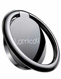 Lomicall スマホリング 4mm 薄い 180度 360度回転式 ：携帯電話 指輪型 ホールドリングスタンド, フィンガーリング, 薄型 アイホン 指..