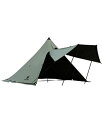 OneTigris Northgaze ポリコットンTC ワンポールテント 遮光 通気 1本メインポール付き 簡単設営 ポジショニングロープあり 2～4人用 キャンプ用 アウトドア