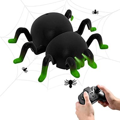 OBEST スパイダー ラジコン 蜘蛛 リモコン 無線操作 電動RCカー LED搭載 壁登り おもち ...