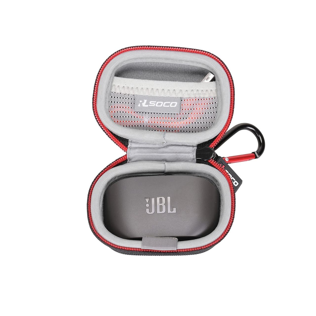 RLSOCO ケース JBL WAVE BUDS/WAVE100 TWS 完全ワイヤレスイヤホン Bluetooth/USBタイプC/パープル W100TWSPUR 【国内正規品/メーカー 付き】対応 (Black)