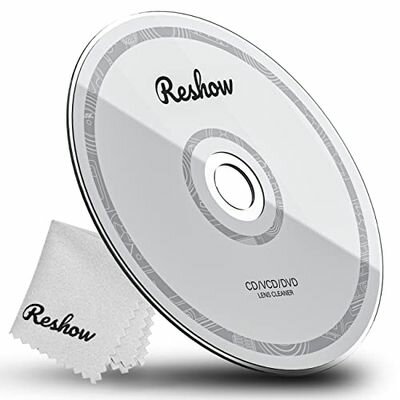 Reshow 乾式 レンズクリーナー CD/DVD用 - 光学系にダメージを与えない - マイクロファイバークロス、クリーニングディスクを含む