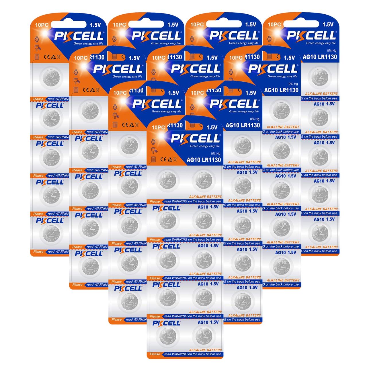 PKCELL lr1130AJ{^dr AG10 1.5V{^dr 100 