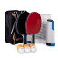 Merytes ポータブル 卓球 ラケット ポータブル 卓球セット ラケット2本 ピンポン球6個 卓球用品 卓球ラケット 卓球ボール (ブルー)