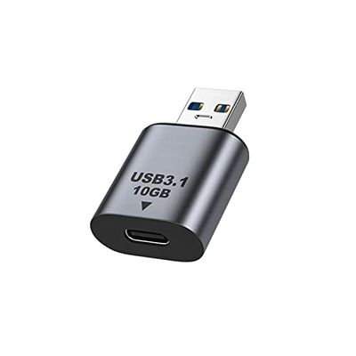 USB Type C 変換アダプタ (1個セット) MOSHTANATH USB 3.1 Gen2 Type C メス to USB 3.1オス 変換 5V/3A 急速充電と10Gbps高速データ転送同期 MacBook Pro/Air/iPhone/iPad/Huawei/Samsungなどに対応