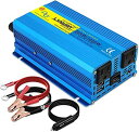 楽天You and Me 楽天市場店LVYUAN（リョクエン）インバーター 正弦波 12V 500W 最大 1000W DC 12V（直流） AC100V（交流） 変換 AC コンセント×2、USBソケット×2 カーインバーター太陽光発電 災害対策 地震 防災用品 自動車 船 キッチンカー キャンピングカー 用品 キャンプ アウトドア、緊急時