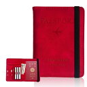 [Vetntihose] パスポートケース スキミング防止 パスポートカバー パスポート カードケース 多機能収納ポケット付き 国内海外旅行用品 トラベルウォレッド パスポートバッグ ポーチ 海外出張 海外旅行 (赤色)