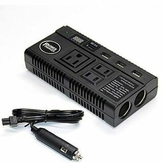 インバーター 12V 24V 120W 直流DC12V/24Vを交流AC110Vに 変換 シガーソケット コンセント カーインバーター 車載用 USB 車載充電器 キ..