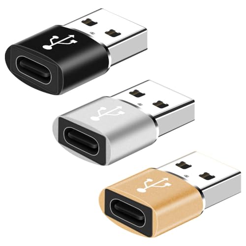 YFFSFDC USB CメスからUSBオス変換アダプター 3個セット USB OTG 変換コネクタ タイプc 急速充電 タイプC to A 変換コネクタMacBook iPad Pro iPhone 13/12/11 Pro Maxなどに対応