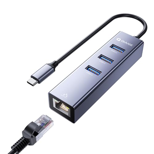4in1 ^CvC LLANA_v^ SwitchΉ - QUUGE USB-Cnu LAN|[gt 1GbpsʐM USB3.0|[g 5Gbpsf[^] Switch LLANA_v^ 1000Mbps Windows/Mac/Linux/ChromebookΉ