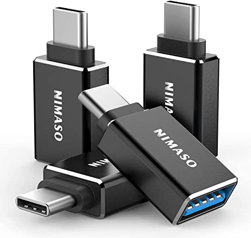 NIMASO USB-C & USB 3.0 変換アダプタ 4個セット (Type C - USB A 3.0 メス) 5Gbps MacBook Pro/MacBook Air/iPad Pro その他 USB-C 端末用 NAD22D455