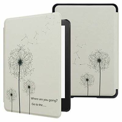 WALNEW Kindle Paperwhiteカバー 2021 6.8インチ ケース NEWモデル (第十一世代) Kindle Paperwhiteシグニチャー エディション に適応レザー 純正 軽量キンドル ペーパーホワイト スリーブケース オートスリープ機能付き (タンポポ)