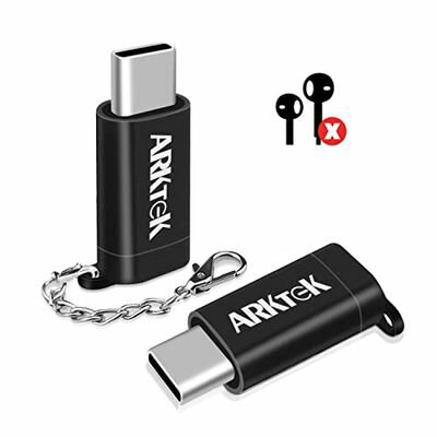 ARKTEK 2個セット Lightning (メス) からType-C (オス) 変換アダプタ ARKTEK ライトニング (メス) → USB-C アダプタ USB Type C アダプタ キーチェーン付き 充電可能 Xperia One 2 Note 20 Galaxy S23 pixel 7 iphone 15シリーズ 他対応 (黒、イヤホンと急速充電とデー