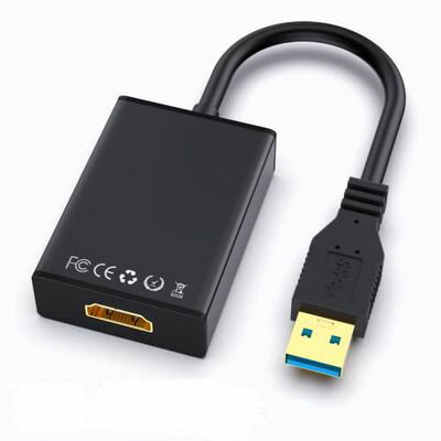 USB HDMI 変換アダプタ、ABLEWE USB 3.0 to HDMI A/M ケーブル 5Gbps高速伝送 1080P 使用簡単 マルチディスプレイ HDMI 出力USB HDMI コネクタ windows7/8/10/11/xp/対応