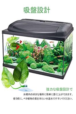 YFFSFDC 水草3点セット 人工水草 魚 繁殖用 水槽飾り水景 ベタハンモックベタのおやすみリーフ 3