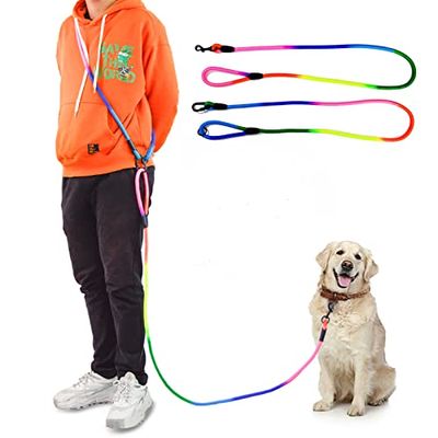 JOPOY 犬 リード 3m 小型、中型、大型犬用リード 訓練リード 肩掛けリード ロングリード ショルダーリード ペット用 スリップ リード ロープ (3m*1cm, カラー)
