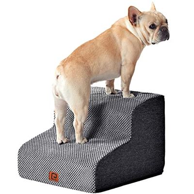 商品情報商品の説明主な仕様 【快適なペット階段】このフォームの犬用階段は、ベッド、ソファ、または他の家具の端に直接設計されているため、ペットが快適に上り下りできます。これは小型犬用階段です。br【ユニークなデザイン】純粋な泡の33D密度により、この階段はペットが上を歩くときにより安定します。犬用ベッドステップはペットが移動する際に強力なサポートを提供します。低角度斜面設計で関節を保護します。br【2つのステップサイズ】この犬用階段には2つのステップと3つのステップがあります。2つのステップは約33センチの椅子/ソファ/ベッドに適しています。3つのステップは約43センチの椅子/ソファ/ベッドに適しています。br【洗濯】犬用ステップに取り外し可能で洗えるカバーが付いており、ウール製で手洗いまたは洗濯機で洗うことができますので、清掃時間を節約することができます。br【注意事項】発泡体を袋から取り出した後、24〜48時間待ってから使用してくださいません充分膨らんだ後使用しなさい。内部素材(発泡体) を水洗いしないようご注意ください。