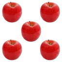 HIRAISM 食品 サンプル りんご 果物 フルーツ フェイク 本物 そっくり ディスプレイ 模型 おもちゃ (赤リンゴ, 5個)