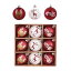 Valery Madelyn クリスマス オーナメント クリスマスボール 赤白色 6cm 9個 セット クリスマスツリー おしゃれ レッド ホワイト 飾り付け デコレーション 装飾品