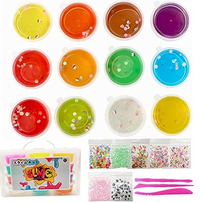 La Gacela 饤७å 12Ŀ徽Ǵ ȭӡ ʪ ġ ȥ쥹 Ҷ  ˤλ λ ꥹޥ ץ쥼 DIY Slime kit