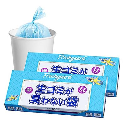 防臭袋 におわない袋 LL 200枚入 消臭袋 おむつが臭わない袋 7層フィルム 驚くほど臭わない袋 お散歩ウンチ袋 猫砂 犬 ペット赤ちゃん用 大人用おむつ うんち 大きいサイズ 生ゴミ処理袋 箱型 …