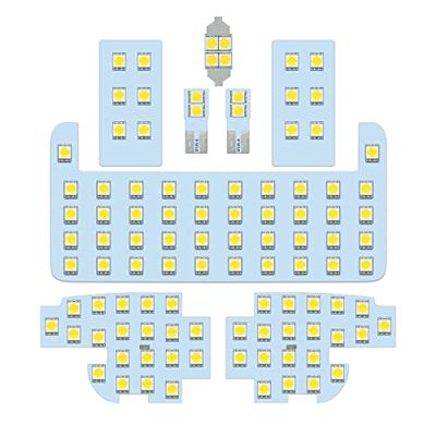 ZXREEK ハリアー Harrier 60系 LED ルームランプ 車種専用設計 室内灯 ハイブリッド車 対応 ホワイト6000K 102発 3チップ 5050 SMD 取付簡単 全8点 (ハリアー 60系 SU60/ZSU65/AVU65前期 用)