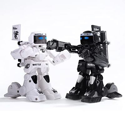 楽天You and Me 楽天市場店DEERC おもちゃ ロボット 対戦ロボットセット バトル 電動ロボット ボクシング 対戦型 体感操作 体験リモコン 多機能 ラジコン 男の子 子ども ゲーム 2台セット