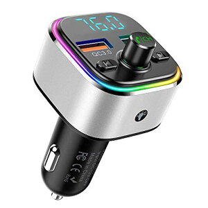 Nulaxy FMȥ󥹥ߥå Bluetooth5.0  2USBݡ QC3.0® ϥ󥺥ե꡼ 㡼㡼 å micro SD USB ֥롼ȥ Ĳں⡼ 7ѹǤled饤 12-24V Ű¬